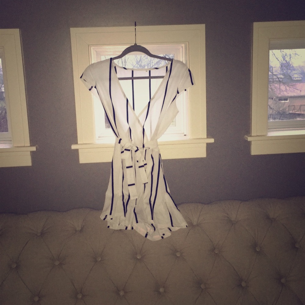 White striped romper